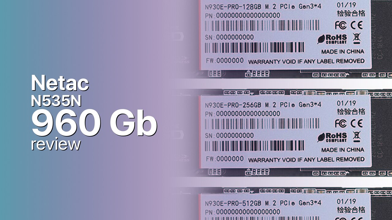 Netac N535N 960Gb NVMe SSD technical review