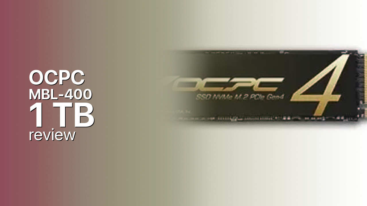 OCPC MBL-400 1TB Review — Boutique Gen4 With Extras Included