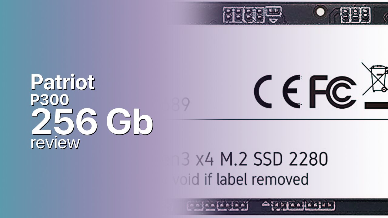 Patriot P300 256Gb NVMe SSD technical review