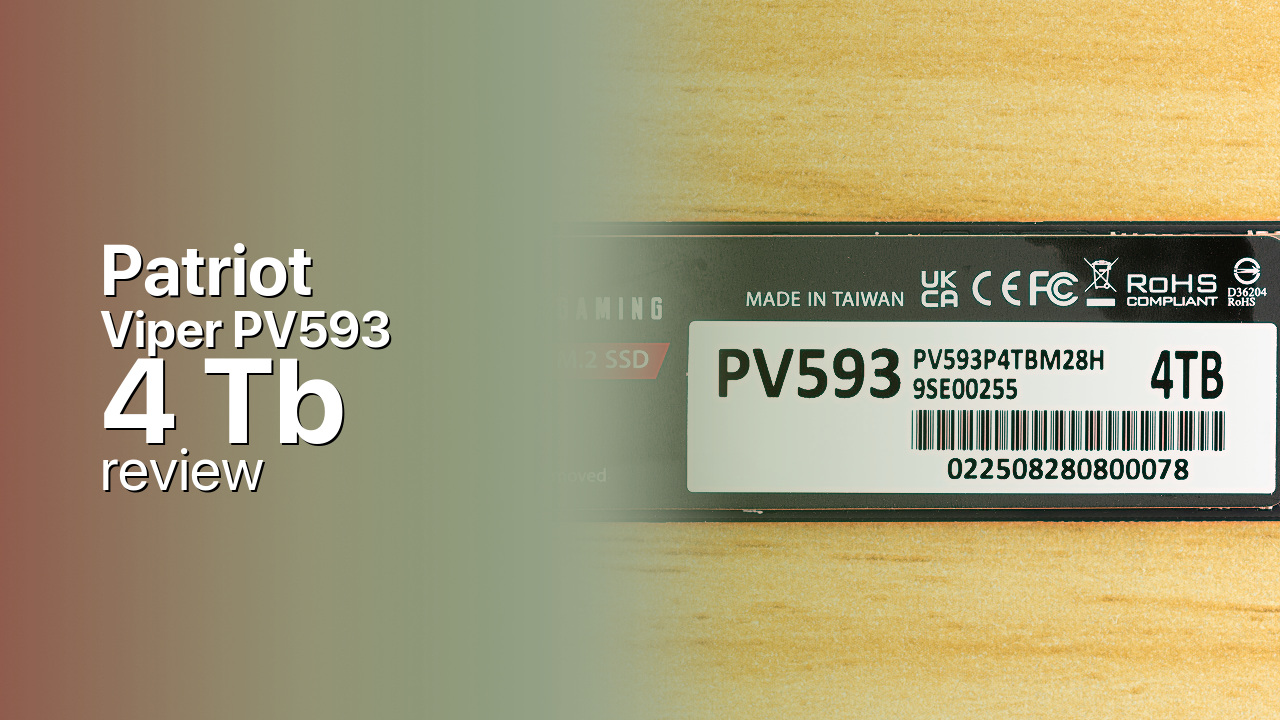 Patriot Viper PV593 4TB PCIe 5.0 NVMe SSD Patriot Viper PV593 4TB PCIe 5.0 NVMe SSD