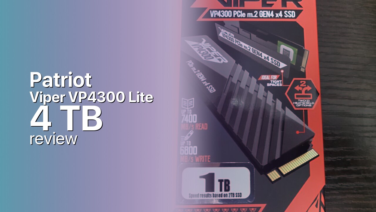 Patriot Viper VP4300 Lite 4TB Review — Capacity at a Cost