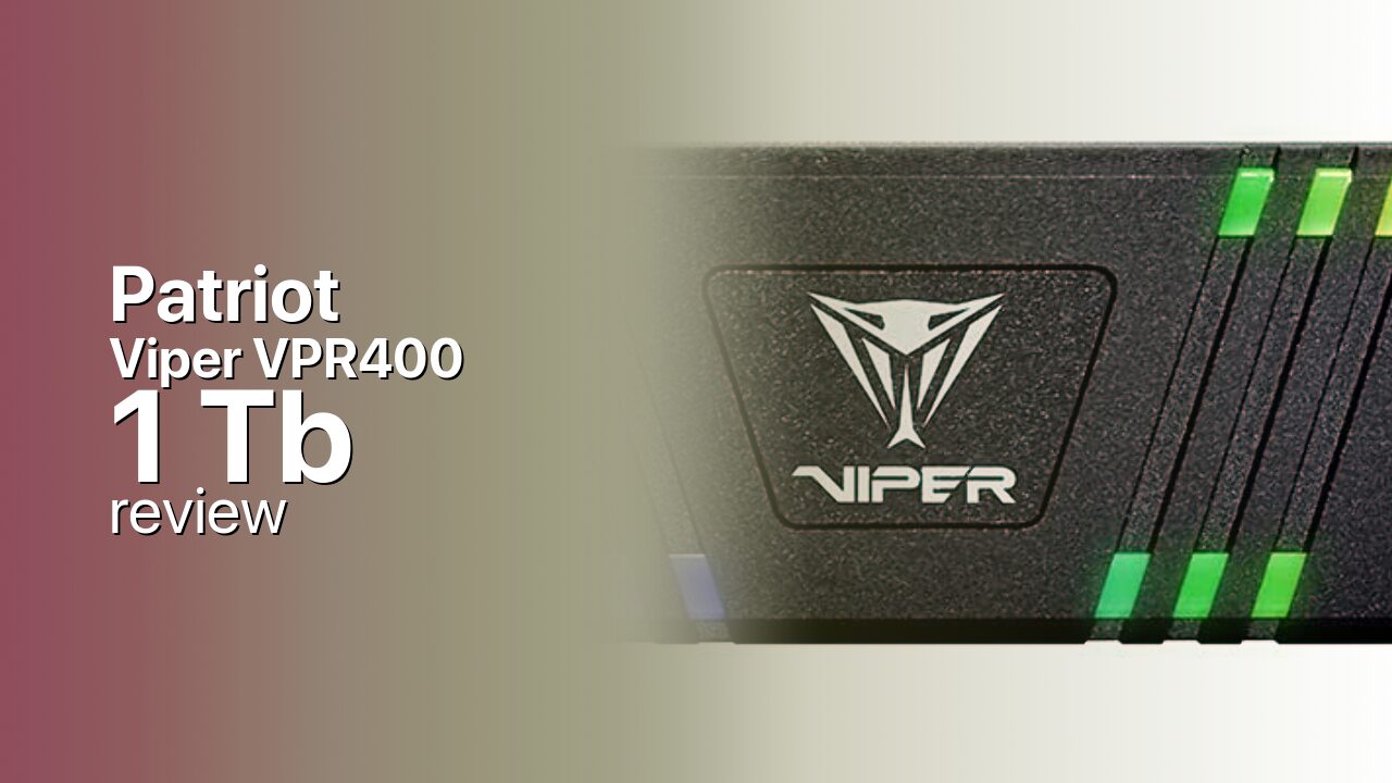 Patriot Viper VPR400 1Tb NVMe SSD tech specifications