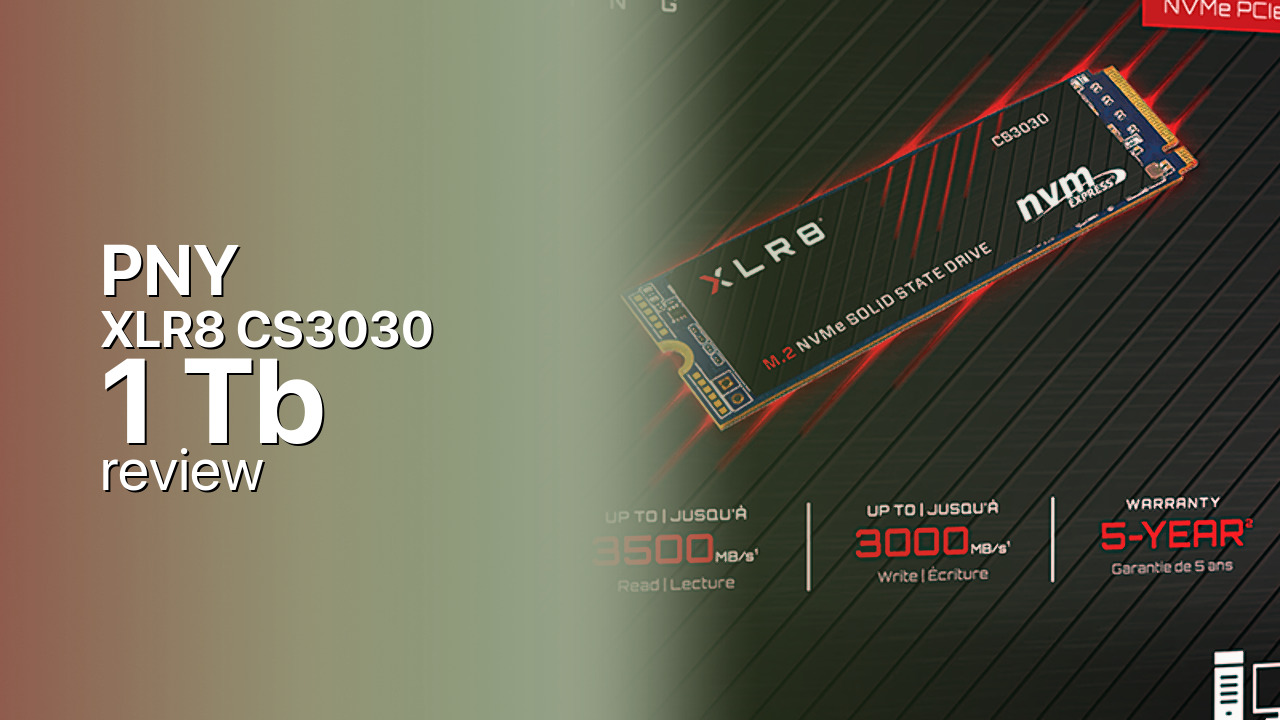 PNY XLR8 CS3030 1Tb NVMe SSD tech specs