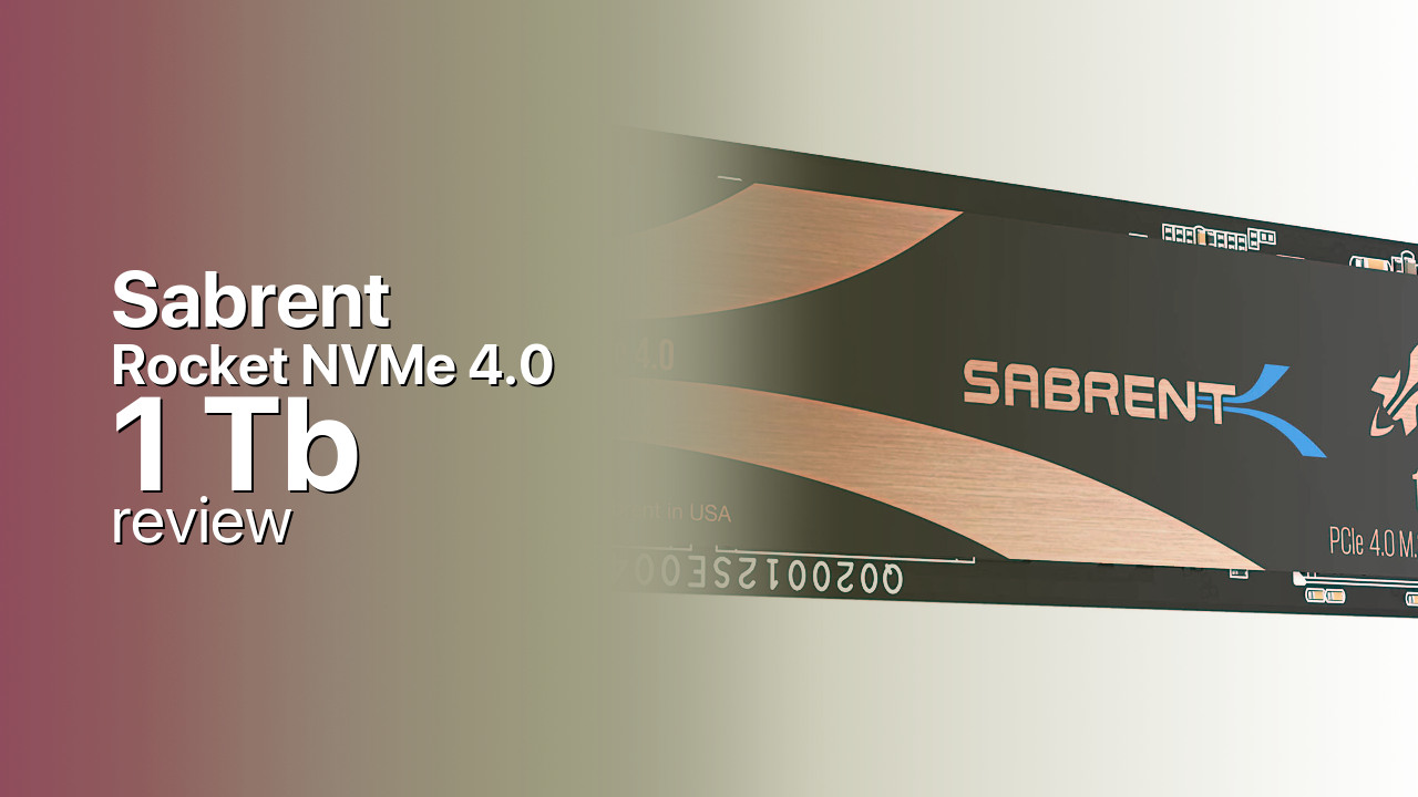 Sabrent Rocket NVMe 4.0 1Tb NVMe SSD technical specs