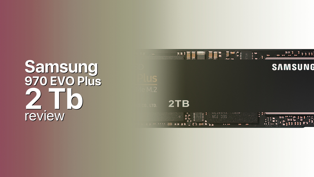 Samsung 970 EVO Plus 2Tb NVMe SSD tech specs