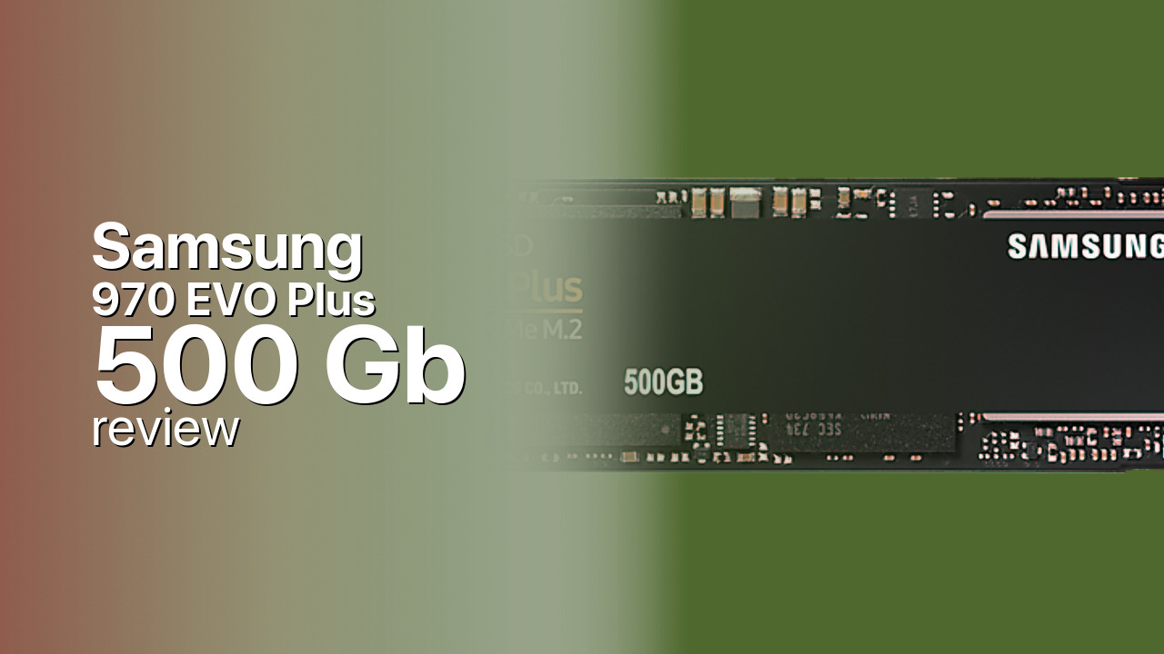Samsung 970 EVO Plus 500Gb NVMe SSD technical specs
