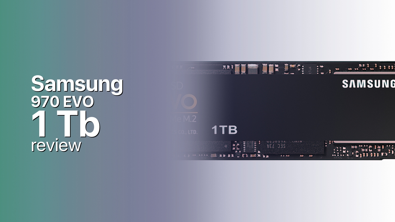 Samsung 970 EVO 1Tb NVMe specs