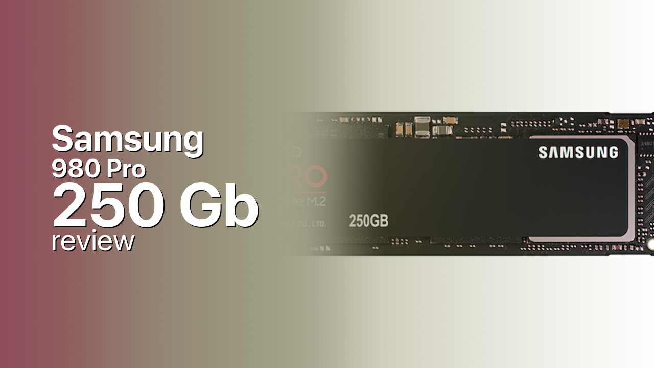 Samsung 980 Pro 250Gb NVMe SSD tech specs