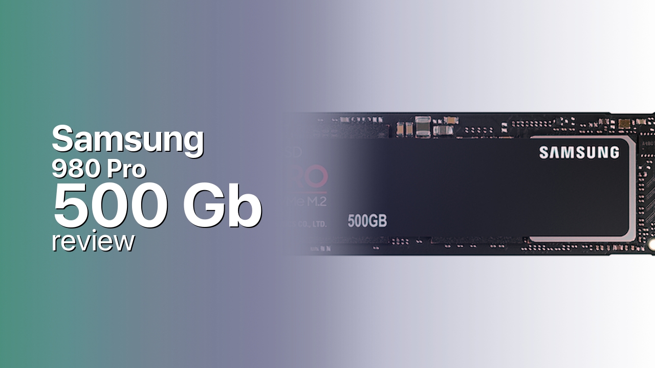 Samsung 980 Pro 500Gb NVMe specs