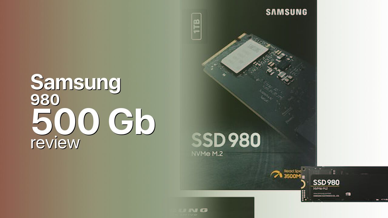Samsung 980 500Gb NVMe tech specifications