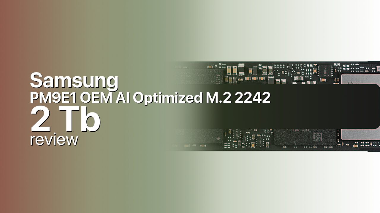 Samsung PM9E1 OEM AI Optimized M.2 2242 2TB NVMe SSD tech specifications