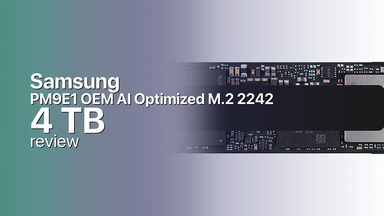 Samsung PM9E1 OEM AI Optimized M.2 2242 4TB NVMe SSD tech review