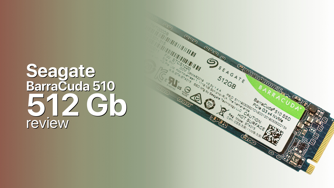 Seagate BarraCuda 510 512Gb NVMe specifications