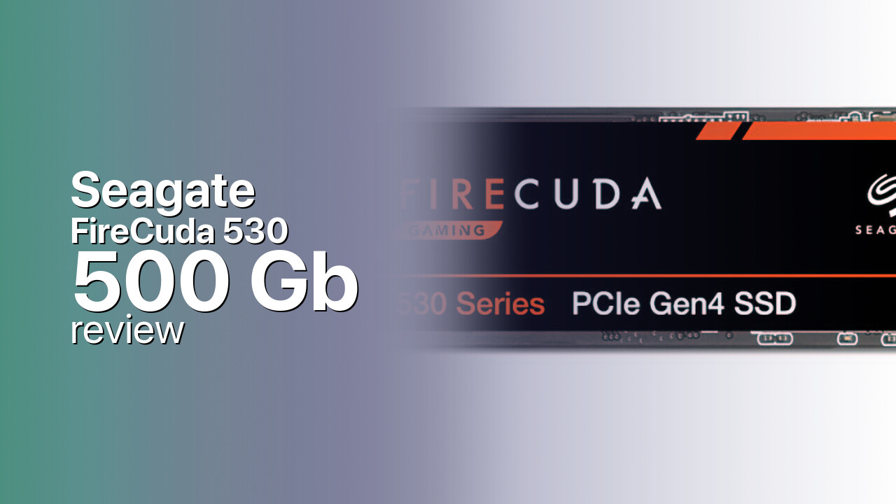 Seagate FireCuda 530 500Gb NVMe detailed specifications