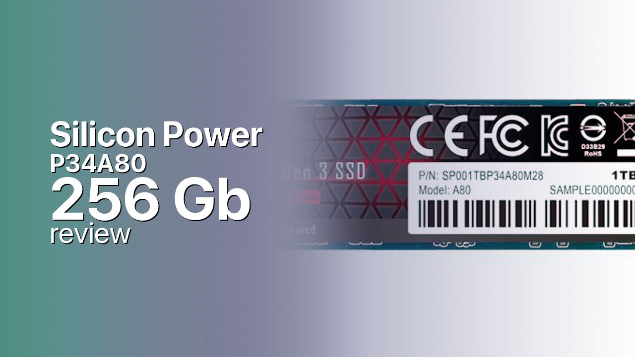 Silicon Power P34A80 256Gb NVMe SSD specs