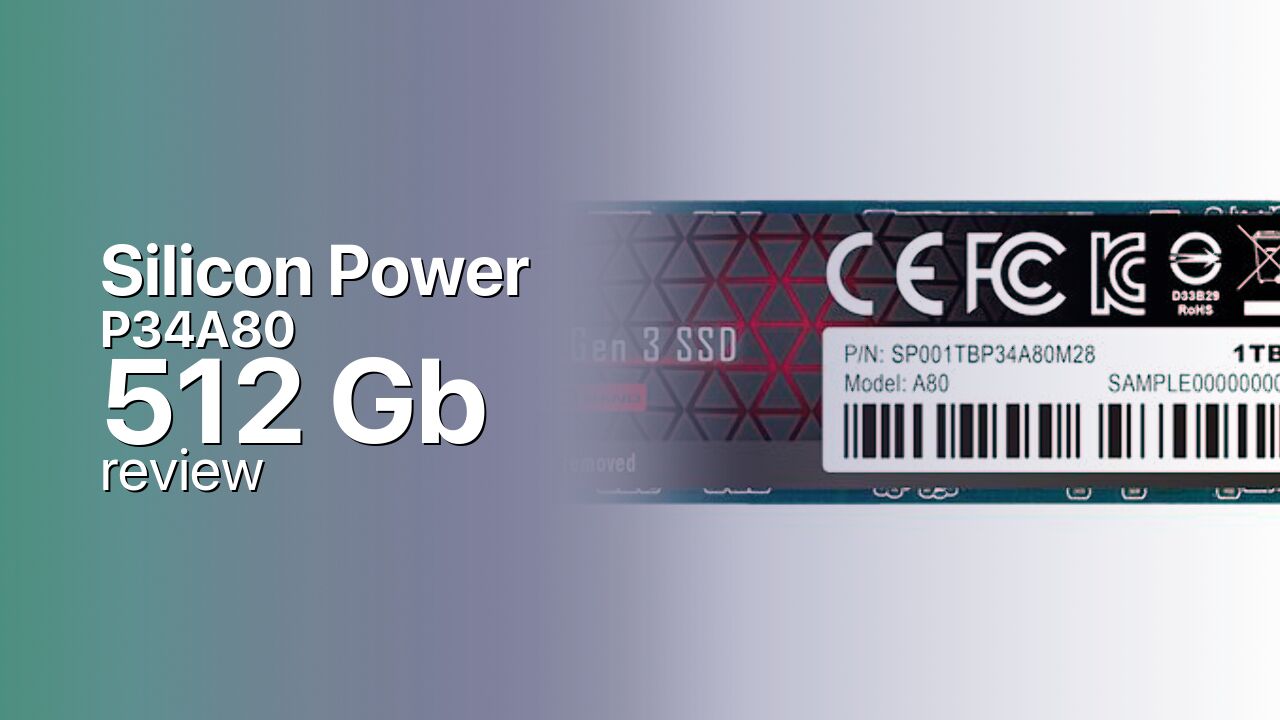 Silicon Power P34A80 512Gb NVMe SSD tech specifications