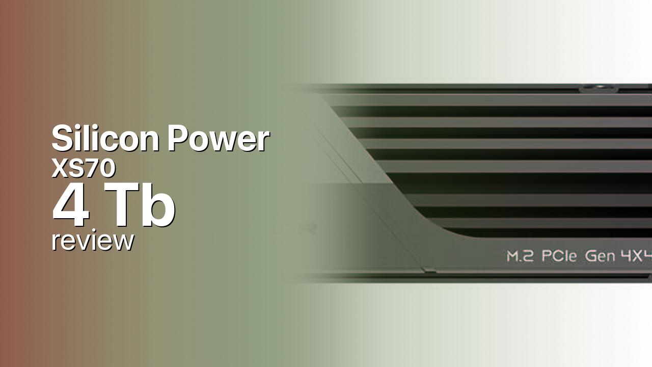 Silicon Power XS70 4Tb NVMe tech review