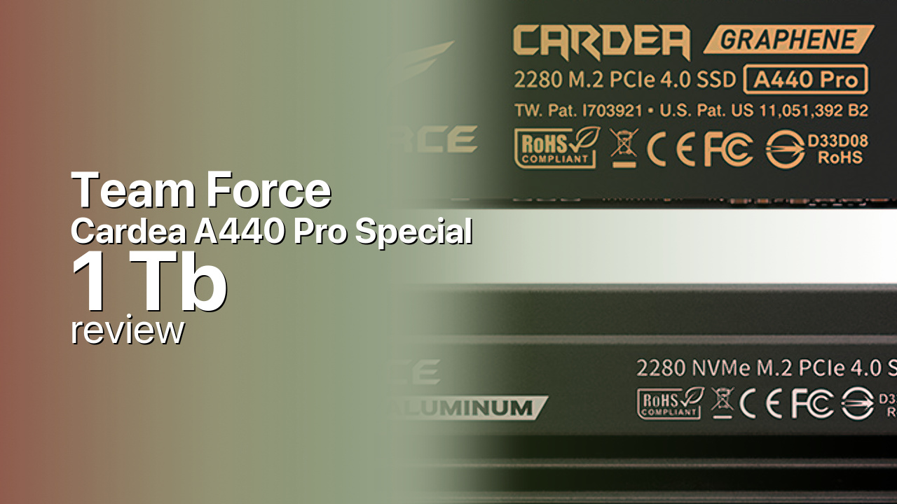 Team Force Cardea A440 Pro Special 1Tb SSD detailed review