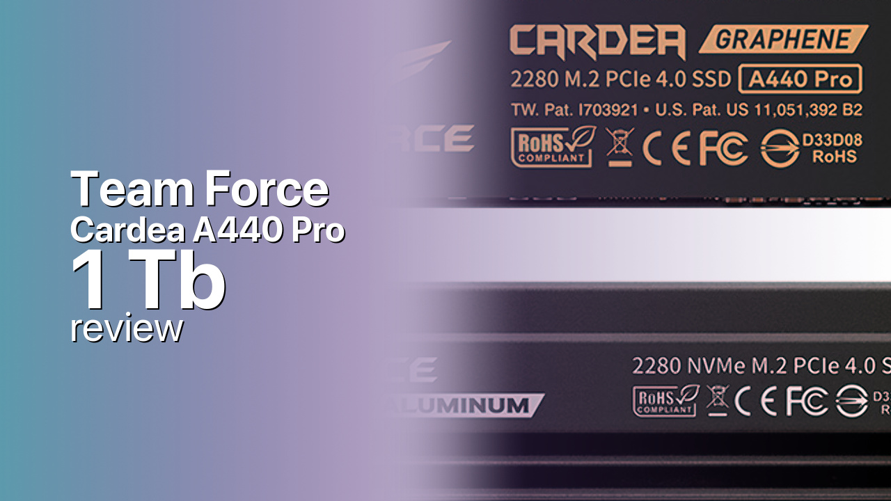 Team Force Cardea A440 Pro 1Tb SSD detailed specs