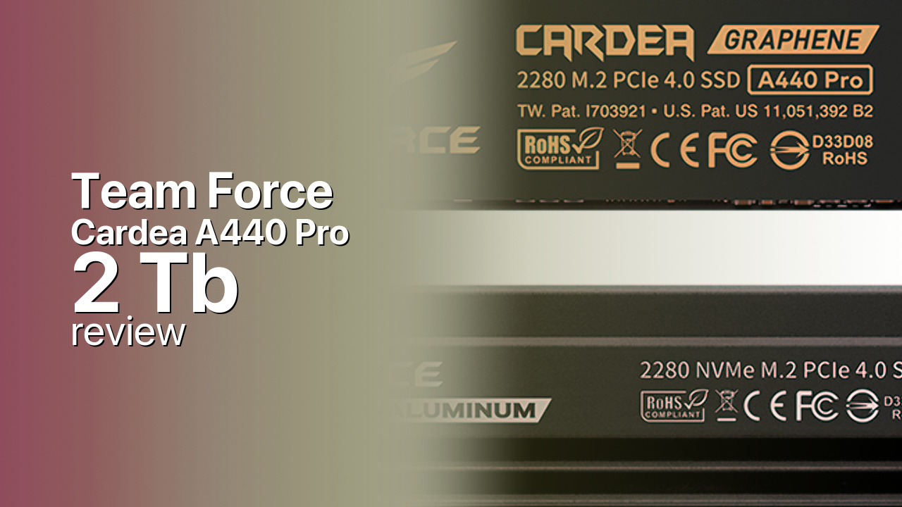 Team Force Cardea A440 Pro 2Tb SSD tech specs