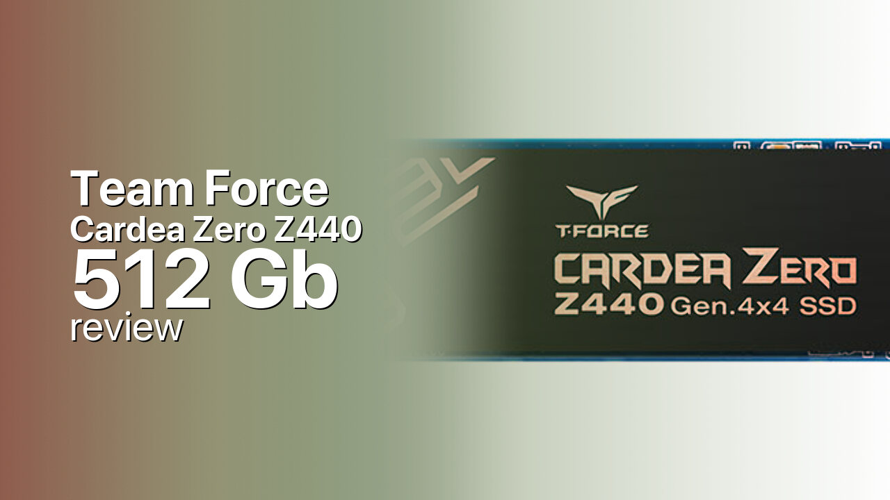 Team Force Cardea Zero Z440 512Gb SSD tech specs