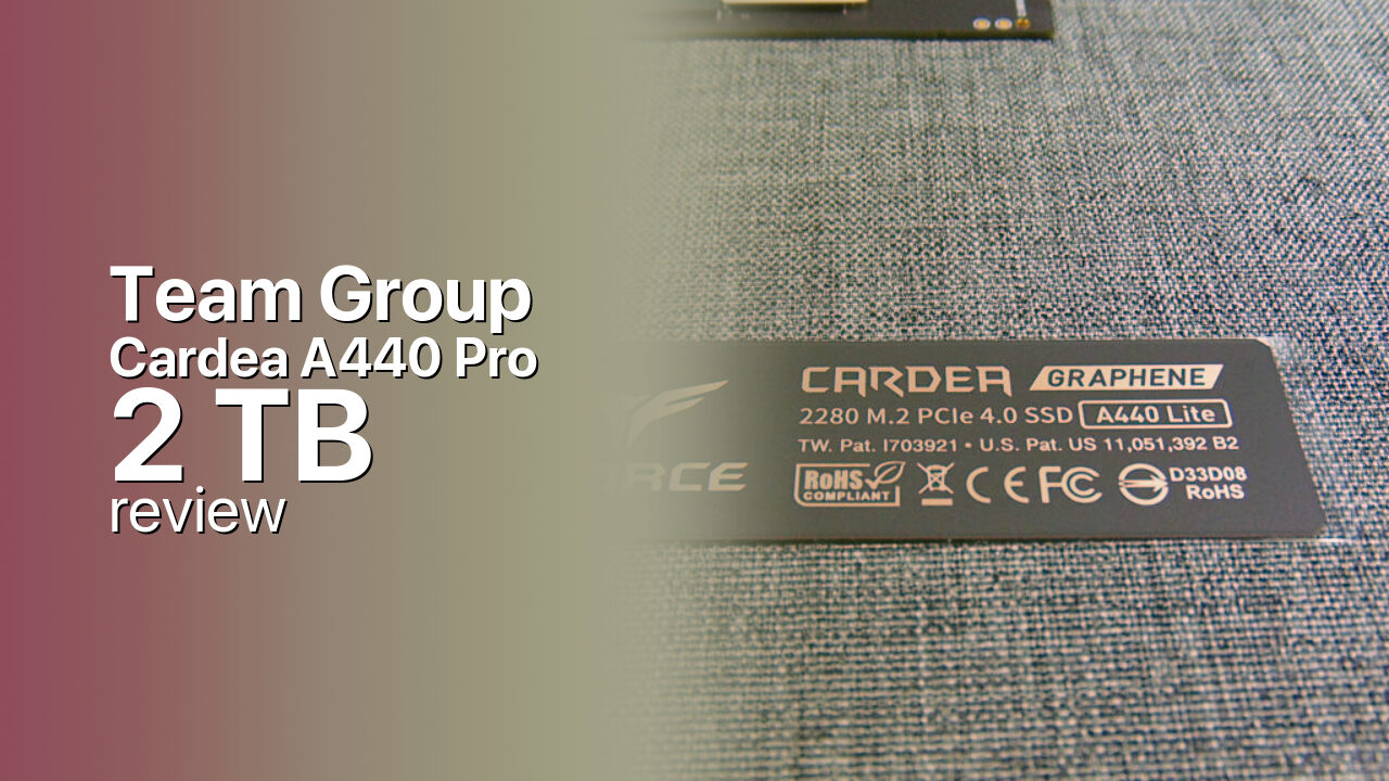 Team Group Cardea A440 Pro 2TB PCIe 4.0 NVMe SSD
