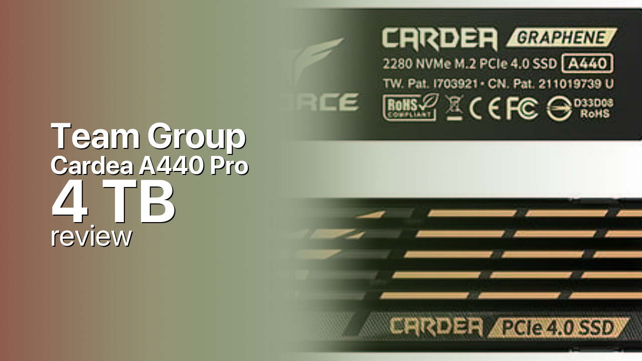 Team Group Cardea A440 Pro 4TB PCIe 4.0 NVMe SSD