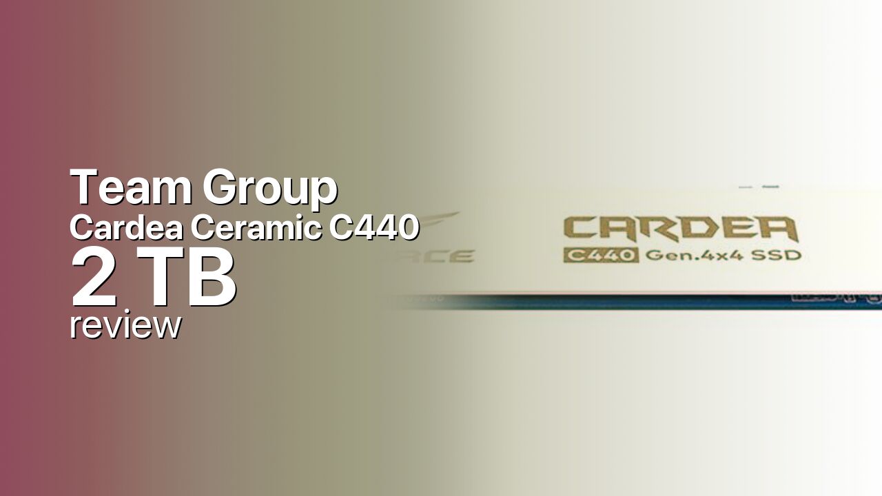 Team Group T-Force Cardea Ceramic C440 2TB SSD Review