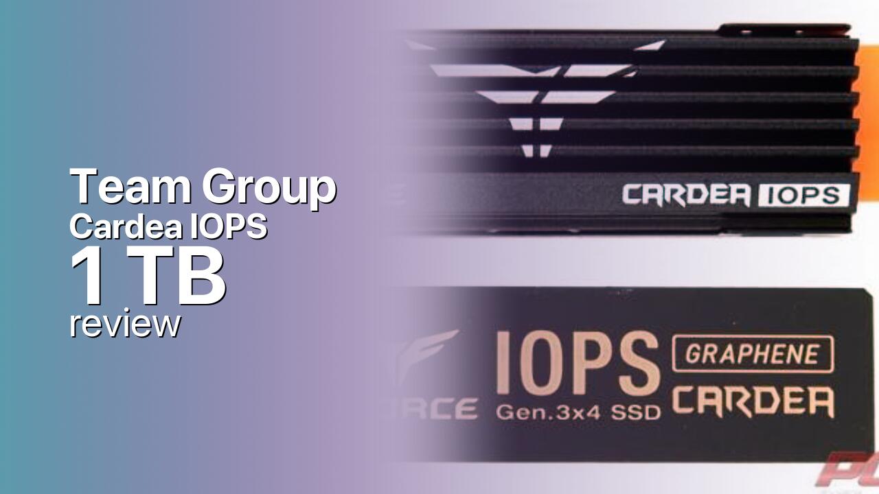 Team Group Cardea IOPS 1TB: Endurance Ahead of Its Speed Team Group Cardea IOPS 1TB: Endurance Ahead of Its Speed