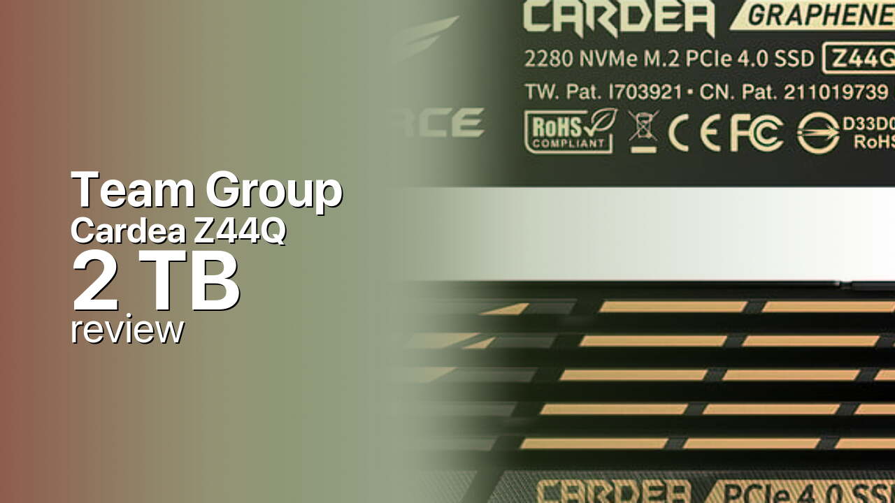 Team Group Cardea Z44Q 2TB — QLC PCIe 4.0 NVMe SSD Review