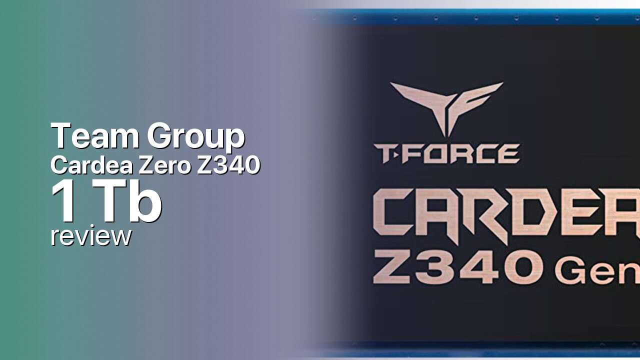 Team Group Cardea Zero Z340 1Tb NVMe SSD tech review