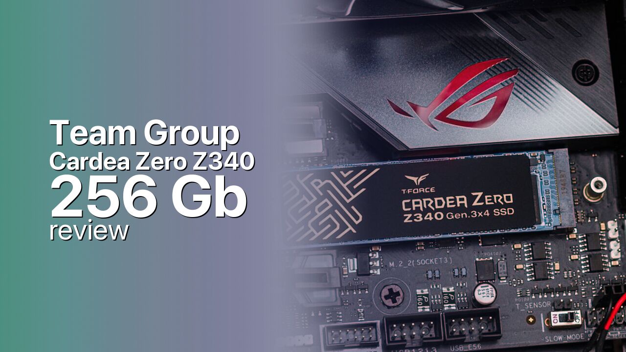 Team Group Cardea Zero Z340 256Gb NVMe SSD detailed specifications