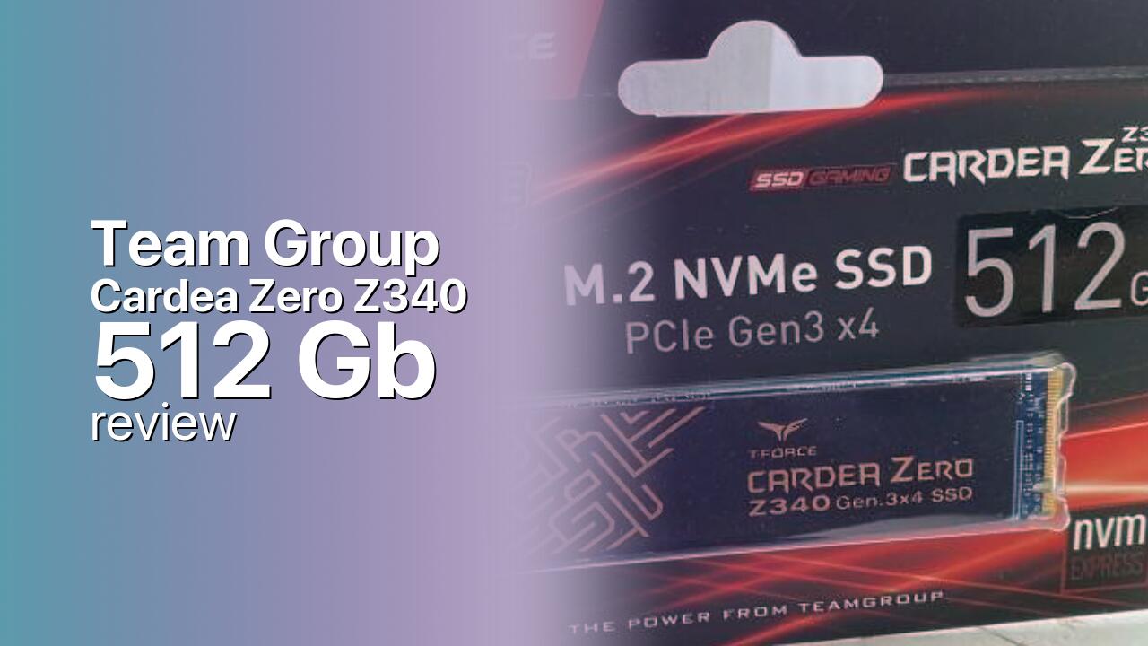 Team Group Cardea Zero Z340 512Gb SSD detailed review