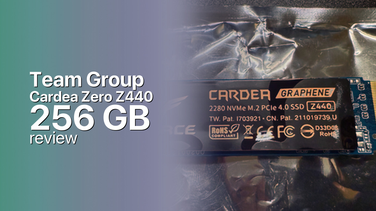 Team Group T-Force Cardea Zero Z440 256GB PCIe 4.0 Review