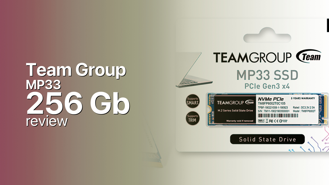 Team Group MP33 256Gb NVMe technical review
