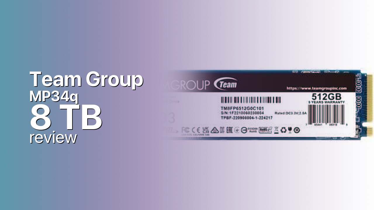 Team Group MP34Q 8TB: Eight Terabytes on a Single M.2 Module Team Group MP34Q 8TB: Eight Terabytes on a Single M.2 Module
