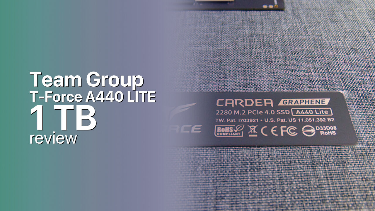 Team Group T-Force A440 Lite 1TB Review — Gen4 With Graphene Heatsink Team Group T-Force A440 Lite 1TB Review — Gen4 With Graphene Heatsink