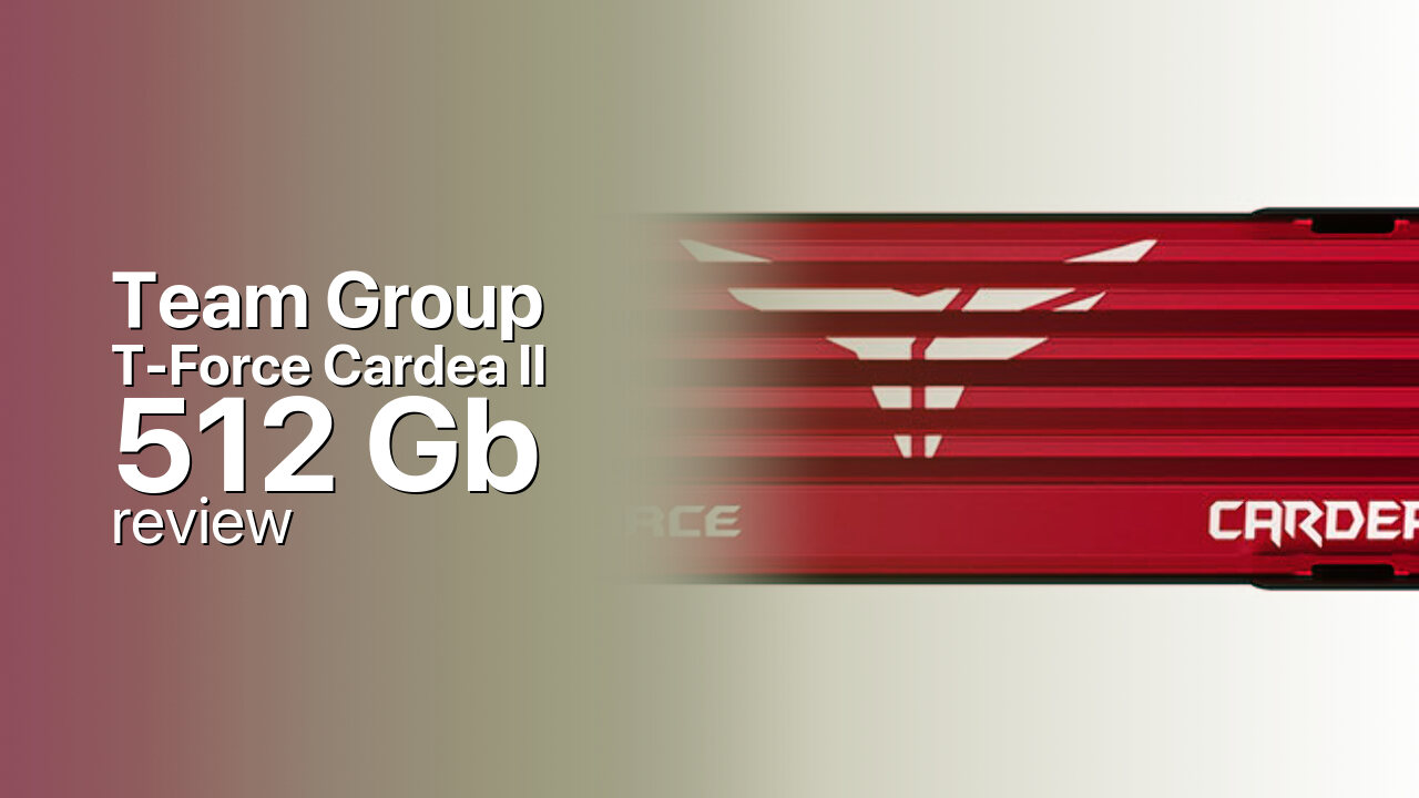 Team Group T-Force Cardea II 512Gb NVMe tech review
