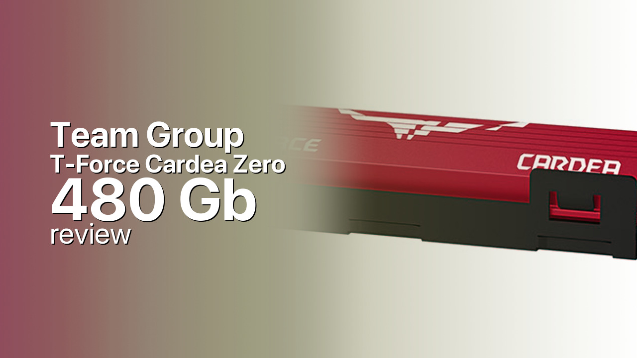 Team Group T-Force Cardea Zero 480Gb NVMe detailed specs