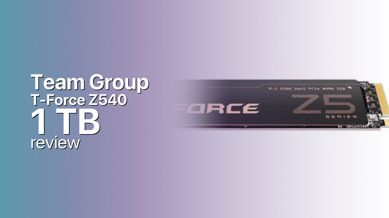 Team Group T-Force Z540 1 TB in real-world testing Team Group T-Force Z540 1 TB in real-world testing