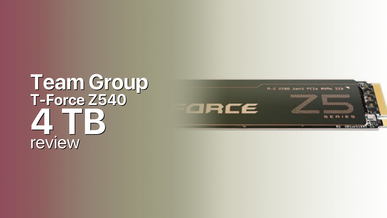How the Team Group T-Force Z540 4 TB justifies its capacity How the Team Group T-Force Z540 4 TB justifies its capacity