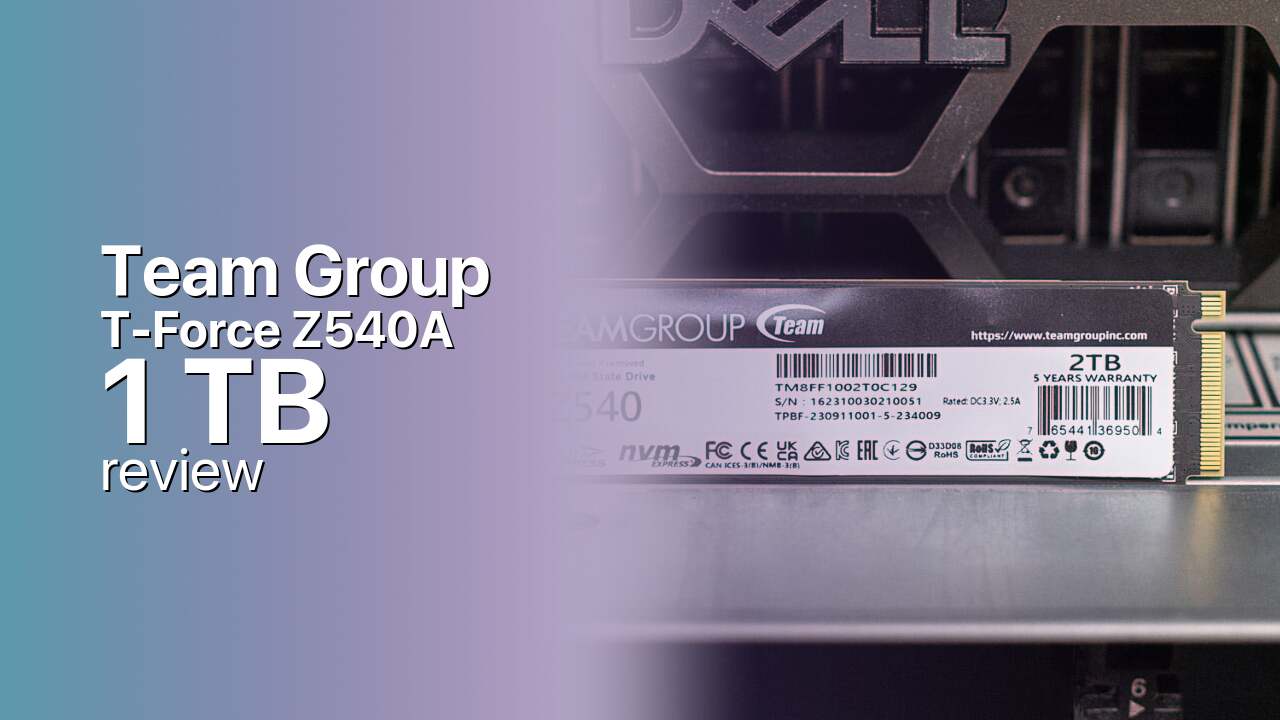 Team Group T-Force Z540A 1 TB: An InnoGrit Gen5 SSD Team Group T-Force Z540A 1 TB: An InnoGrit Gen5 SSD