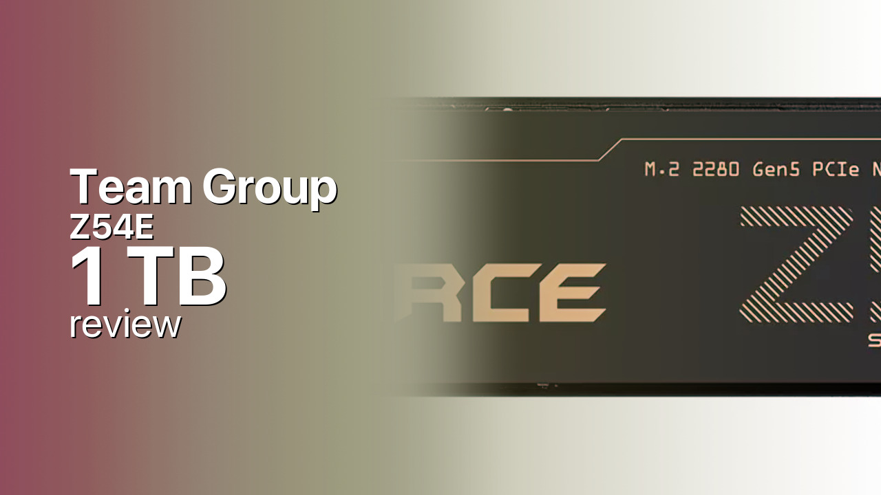 The Team Group Z54E 1 TB runs Phison's newest E28 controller The Team Group Z54E 1 TB runs Phison's newest E28 controller
