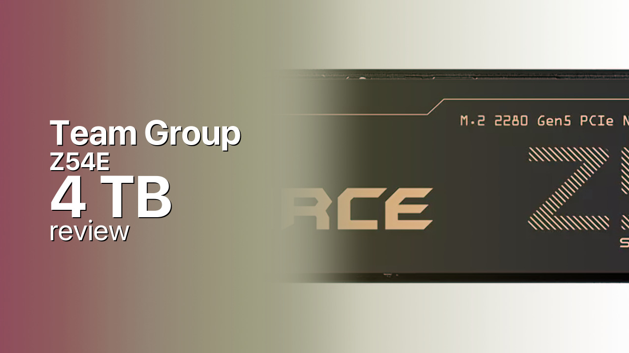 The Team Group Z54E 4 TB tested at flagship PCIe 5.0 speeds