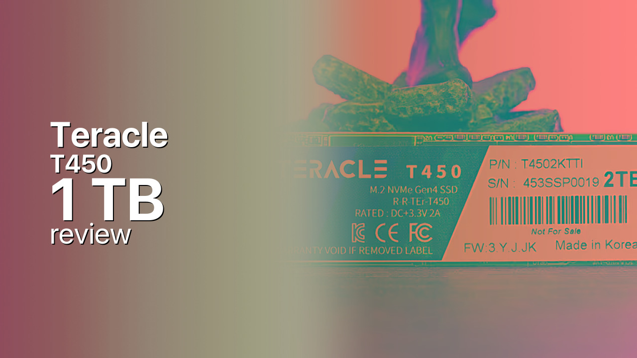Teracle T450 1TB: Flagship Gen4 Hardware, Newcomer Brand Teracle T450 1TB: Flagship Gen4 Hardware, Newcomer Brand