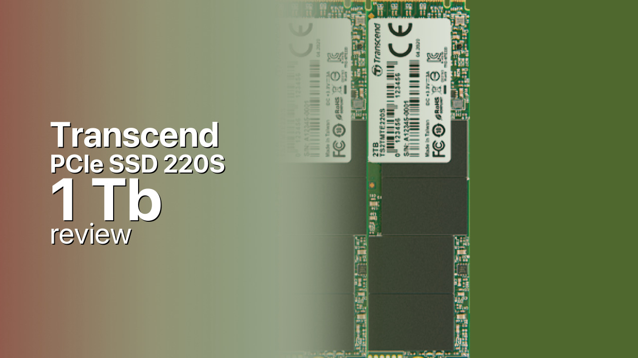 Transcend PCIe SSD 220S 1Tb SSD detailed specifications