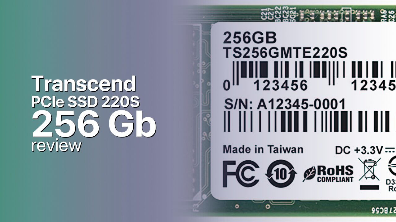 Transcend PCIe SSD 220S 256Gb SSD tech review
