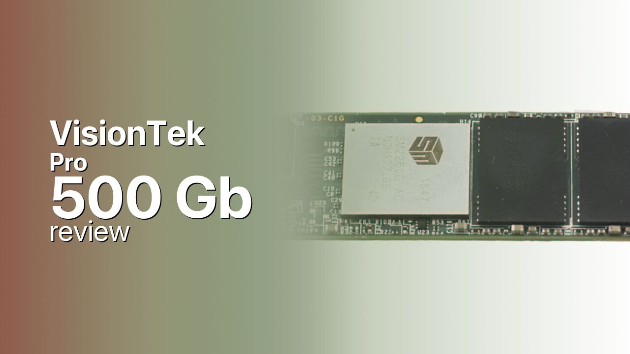 VisionTek Pro 500Gb NVMe SSD tech specs