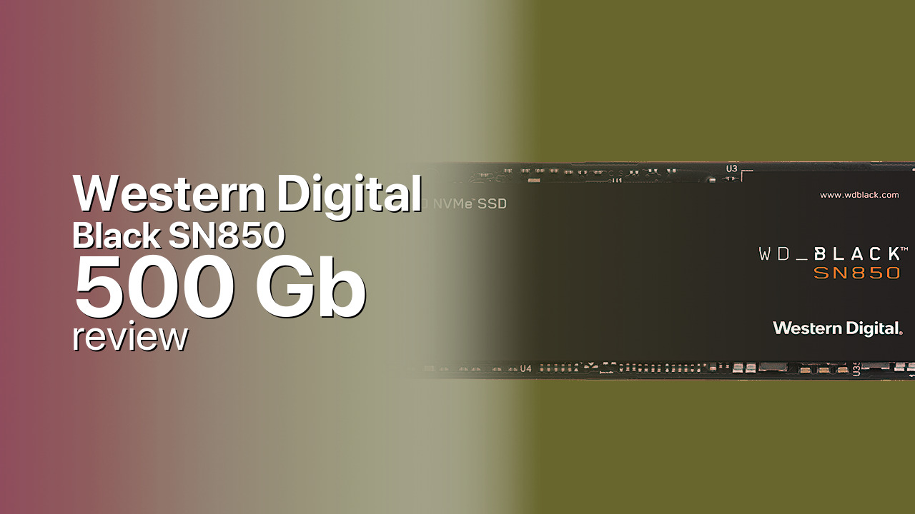 Western Digital Black SN850 500Gb SSD tech specifications