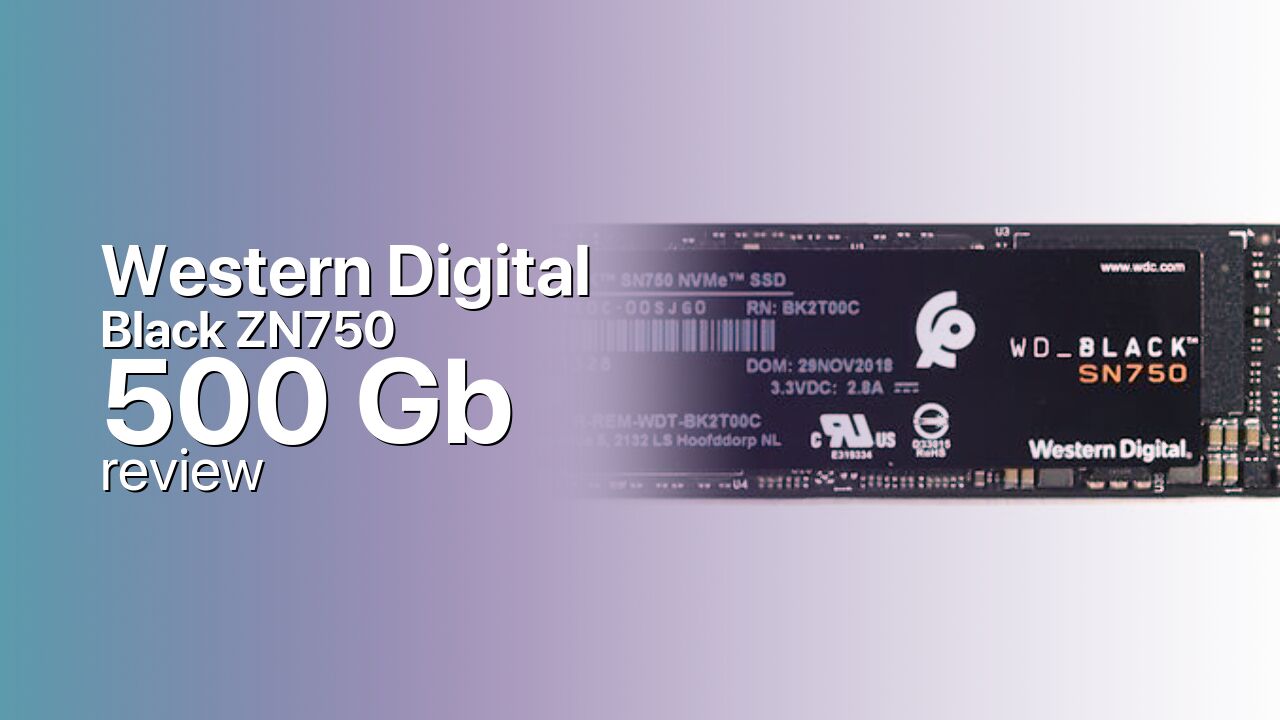 Western Digital Black ZN750 500Gb NVMe SSD technical specifications